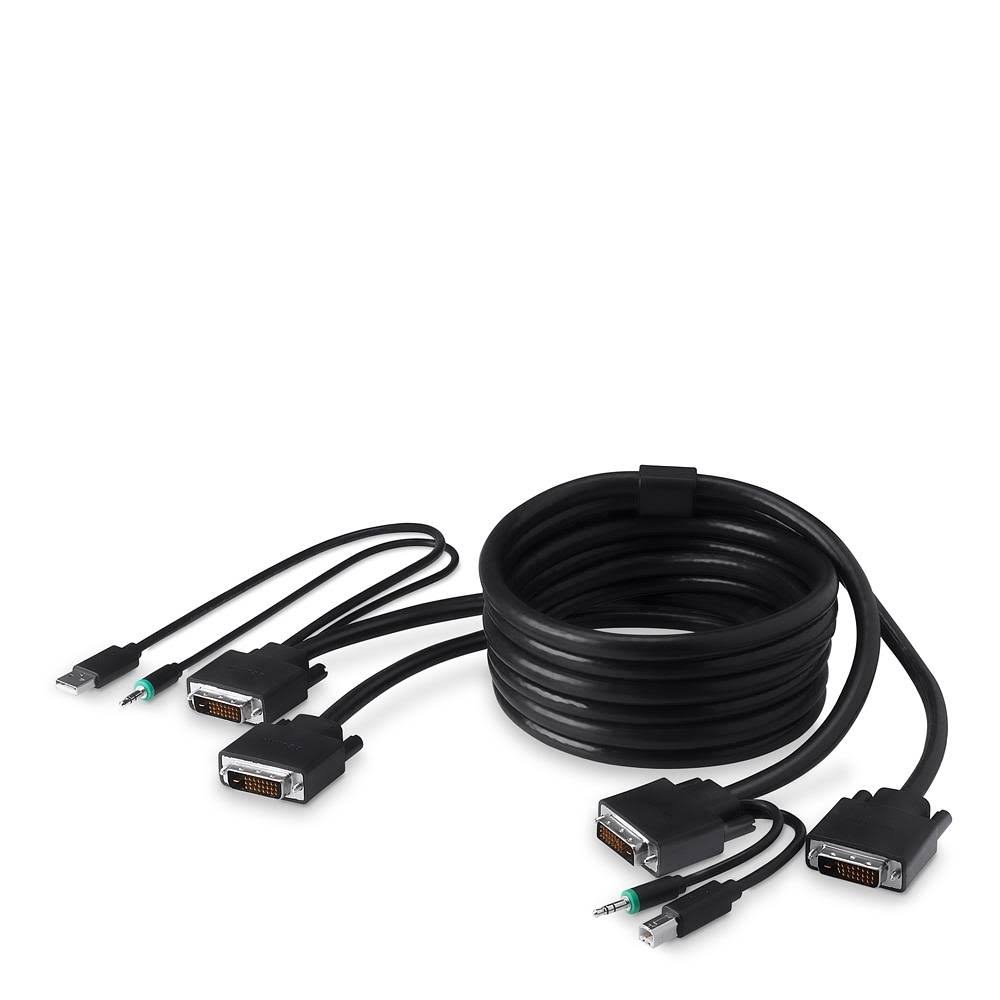 10 ft Dual DVI-D USB A-B Audio Combo Cable M16465