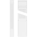Fluted PVC Pilaster with Decorative Capital & Base (Pair) J836