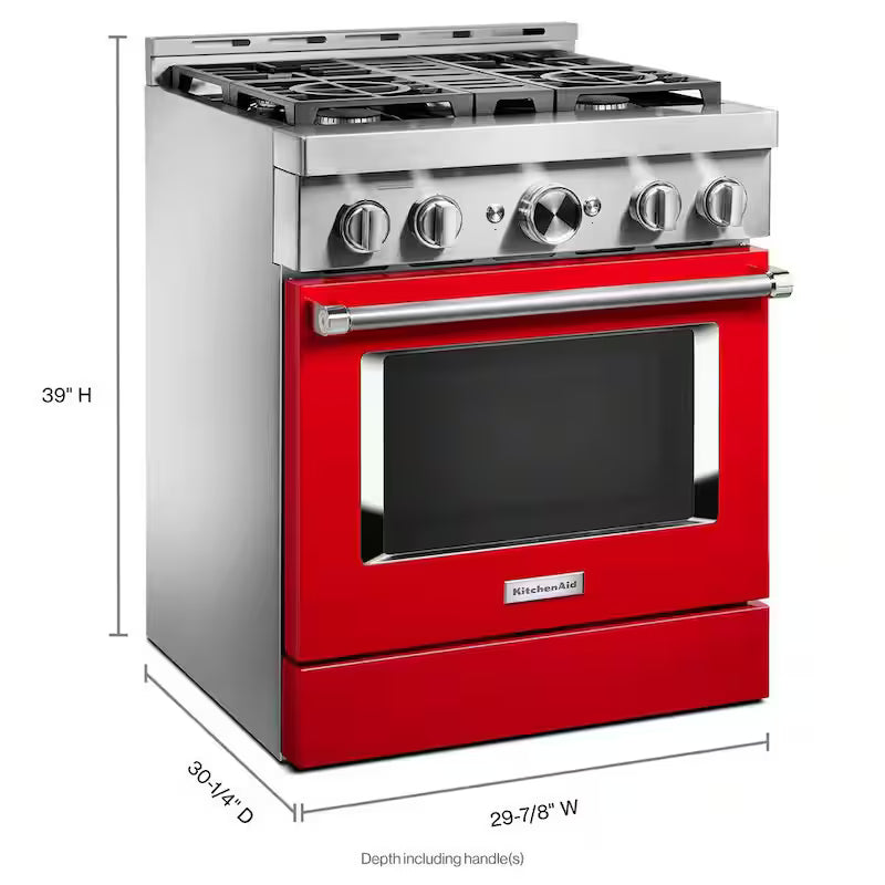 Passion Red Smart Gas Range with True Convection C293