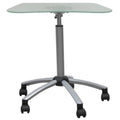 Silver Frosted Glass Mobile Cart V29862