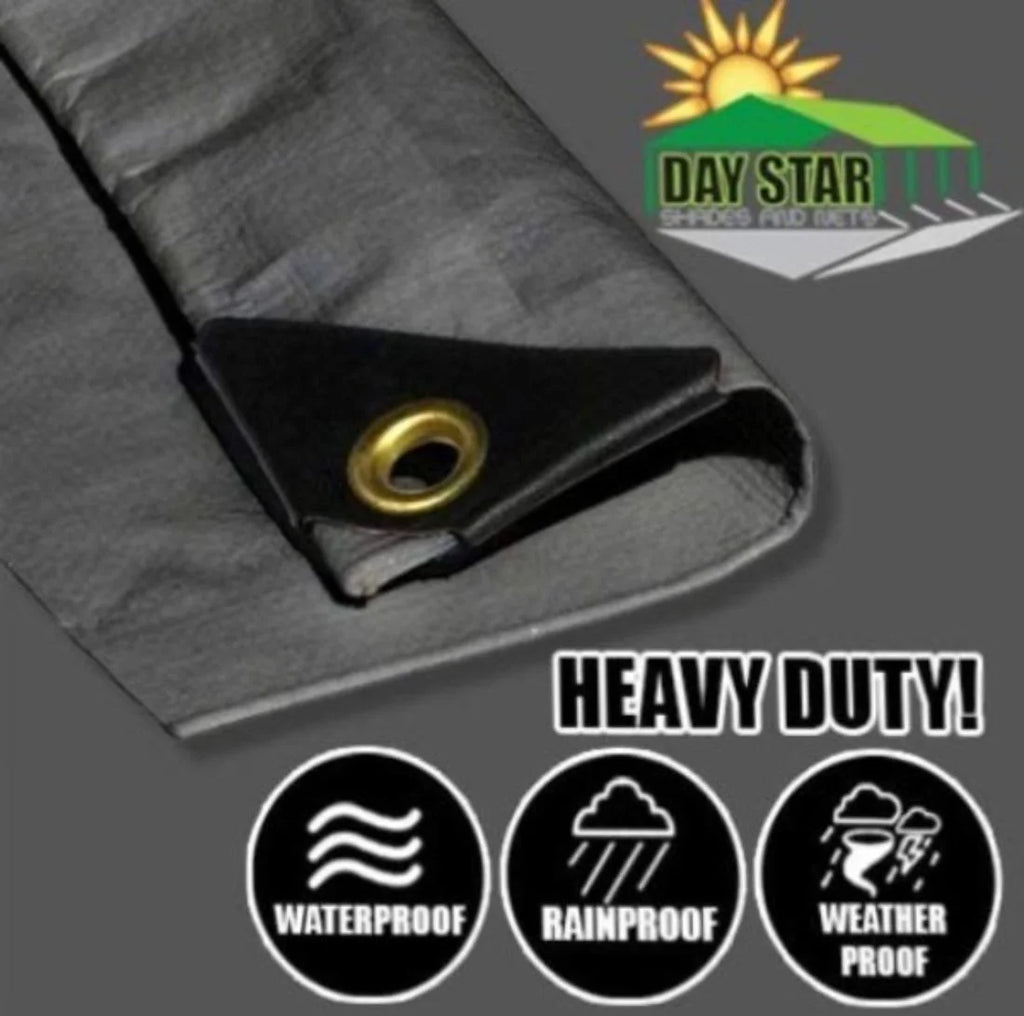 Silver 12 mil 3 Ply Coated Reinforced Canopy Tarp I488290