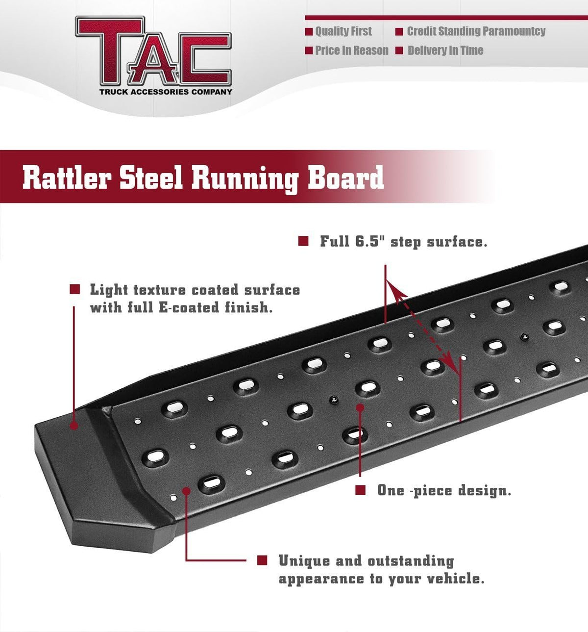 Black Rattler Steel Side Steps 2Pcs M951