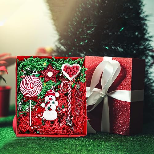 1LB Christmas Crinkle Cut Paper Shred Filler N759