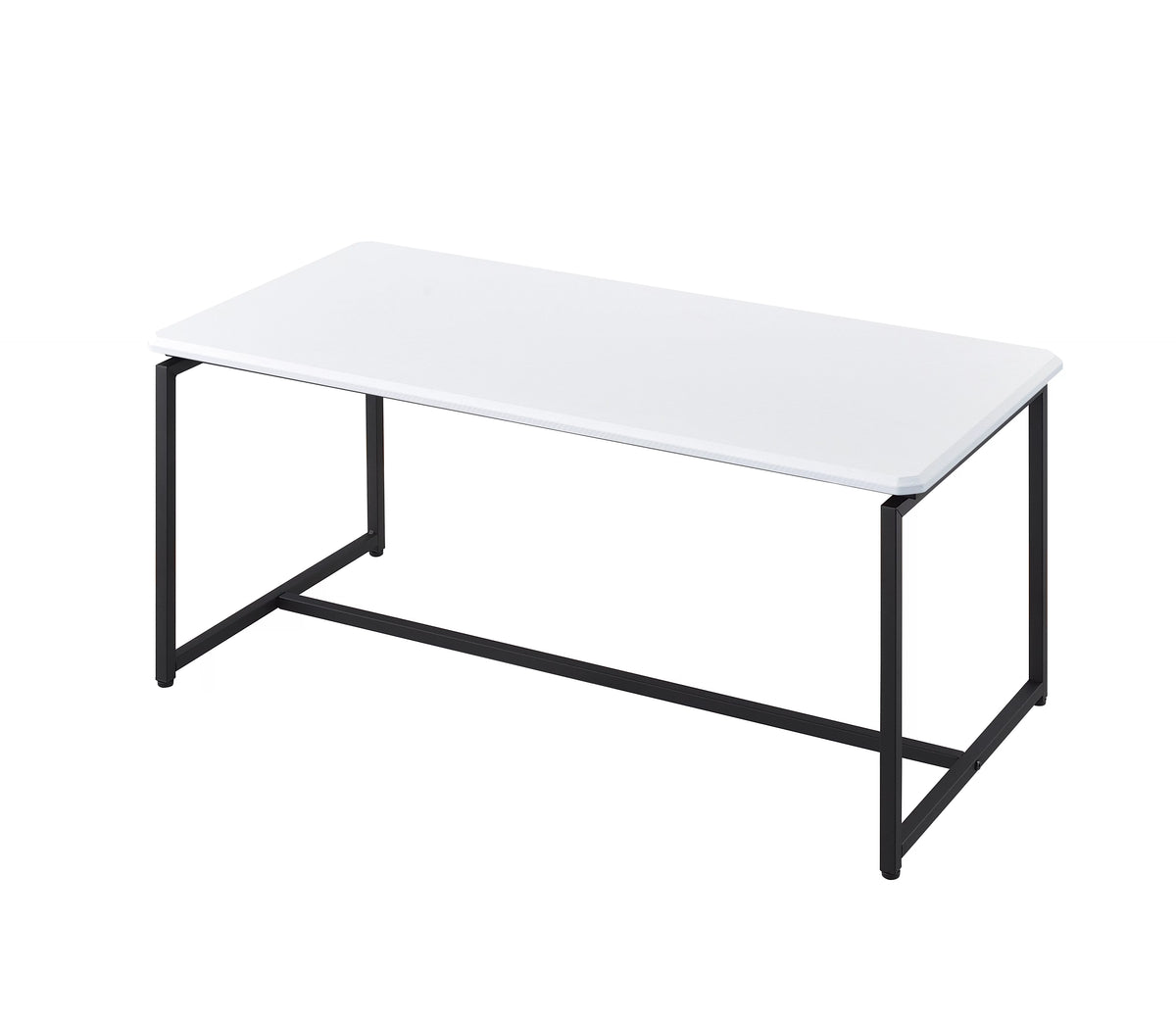 White 3 Piece Carbon Fiber Coffee Table and End Table Set K913556