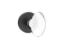 Flat Black Crystal Knob Privacy with Disk Rose K422