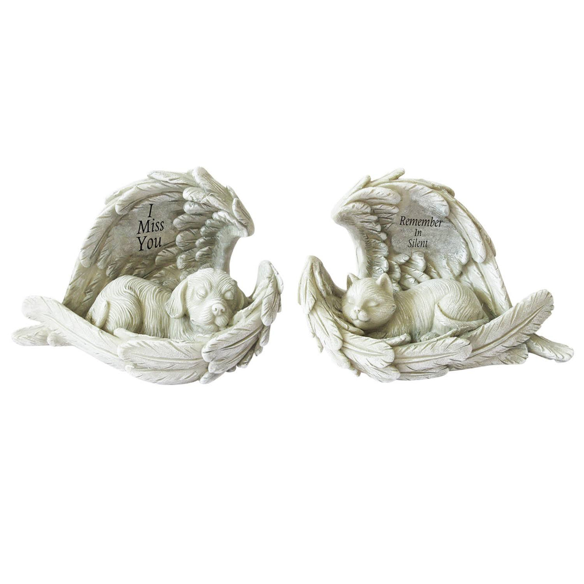 Gray Polyresin Dog & Cat Memorial Statuary - Case of 4 K9297