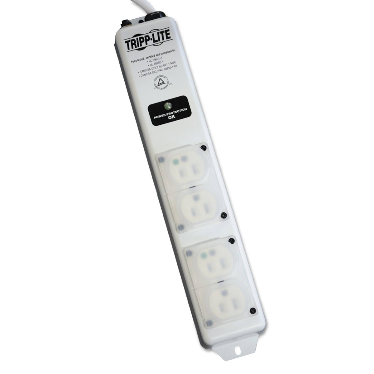 Metal 4 Outlet Surge Protector Power Strip G3531