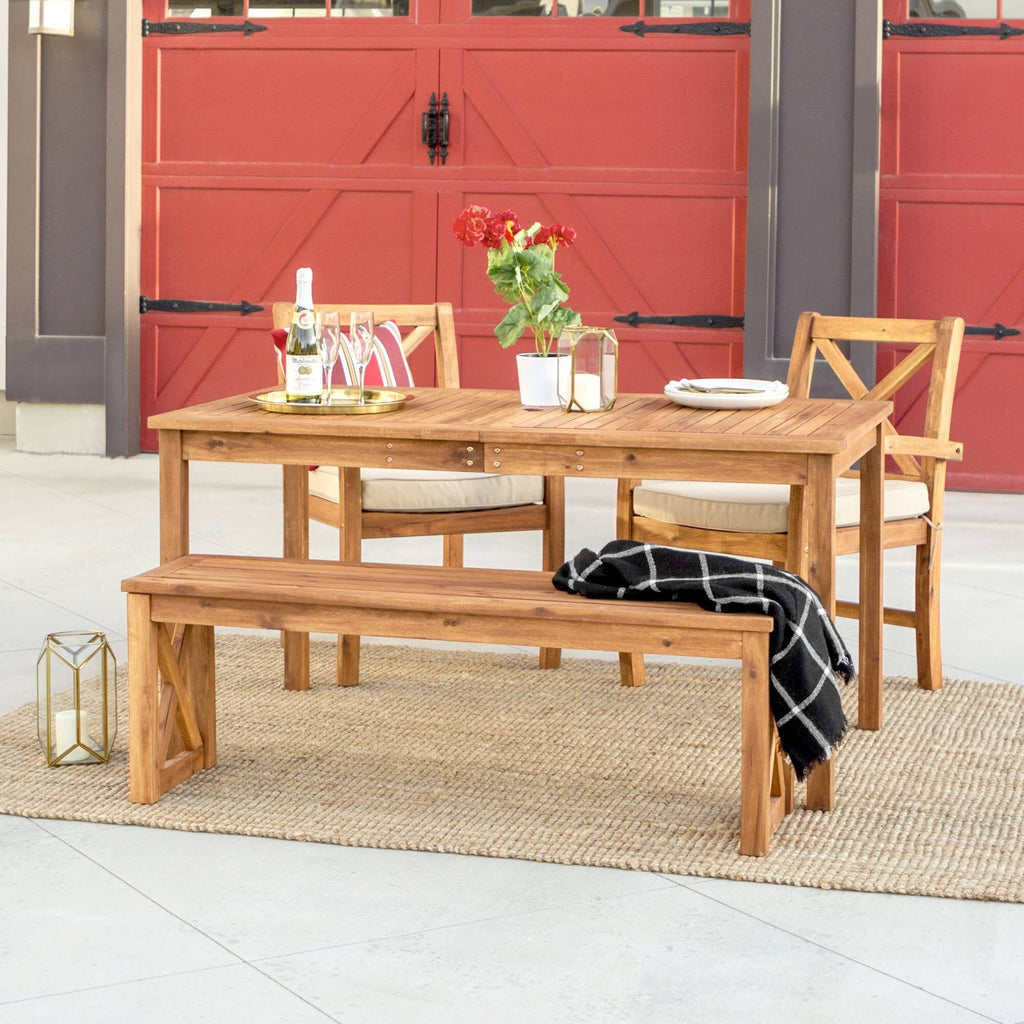 4-Piece Acacia Outdoor Dining Set Z65664