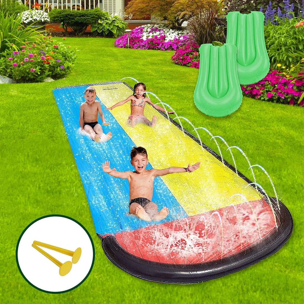 15.5ft Double Race Lanes Water Slide T696667