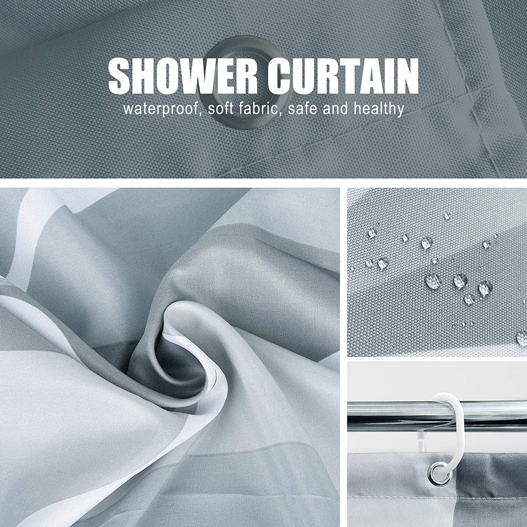 Watercolor Ombre Blue Shower Curtain 66x72 inch D389