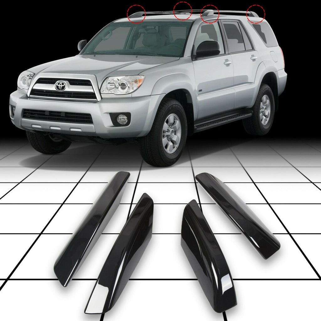 4Pcs Roof Rack Bar Rail End Cover Shell Cap For 2003-2009 Toyota 4Runner 4-Door J7442