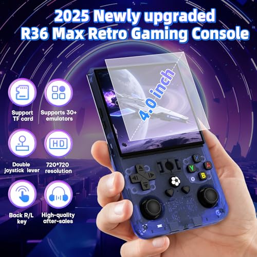 Blue 4.0'' Screen Retro Handheld Gaming Console E2061