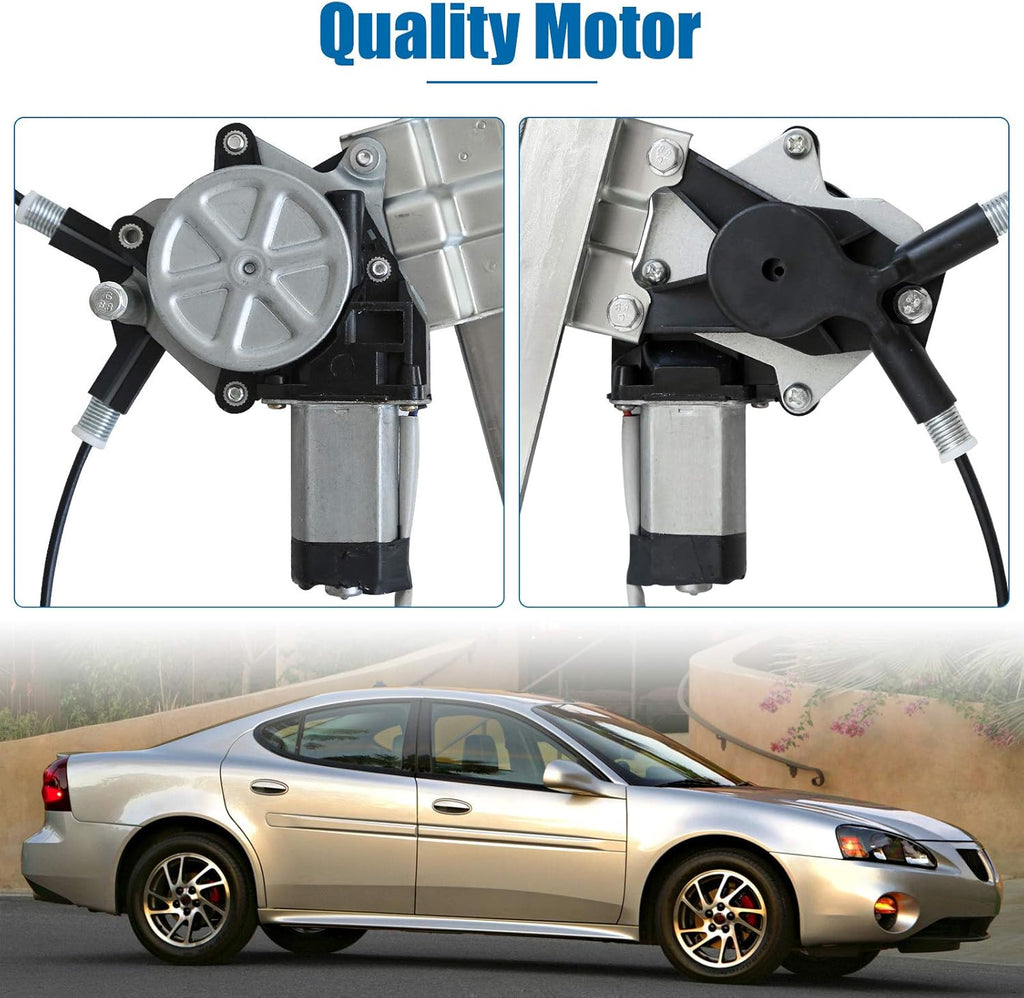 Power Window Regulator with Motor Passenger Side Rear Right, Pack of 2 M38392