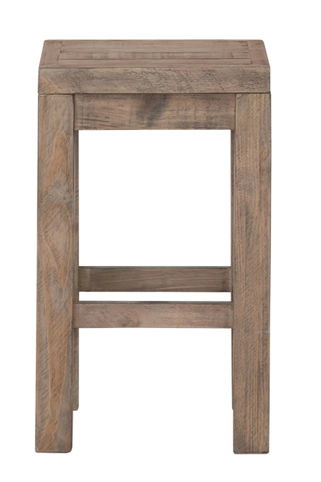 Distressed Light Brown Solid Wood Counter Stool G4520