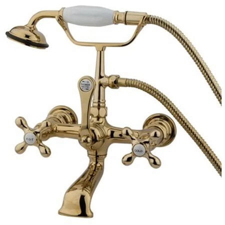 Oil Rub Bronze Wall Mount Clawfoot Tub Filler with Hand Shower V8632