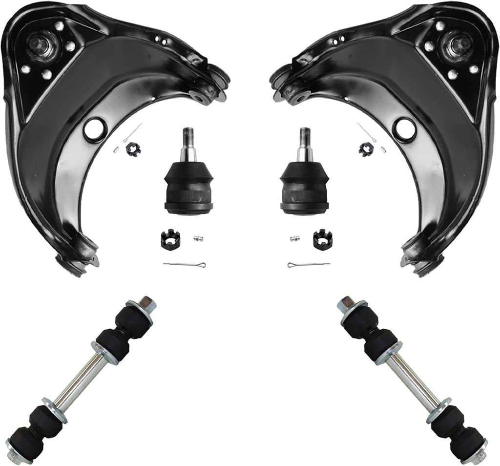 Front Upper Control Arms with Ball Joints and Sway Bars 6pc Set T469