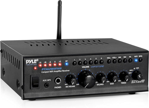 2X40W Bluetooth Power Amplifier System with RCA, USB, AUX, Headphone, Mic Input F55222