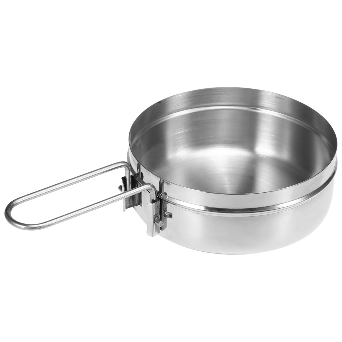 1L Stainless Steel Camping Kettle with Foldable Handle Z343333
