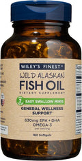 Wild Alaskan Fish Oil Omega-3 Supplement 180 Mini Softgels I967