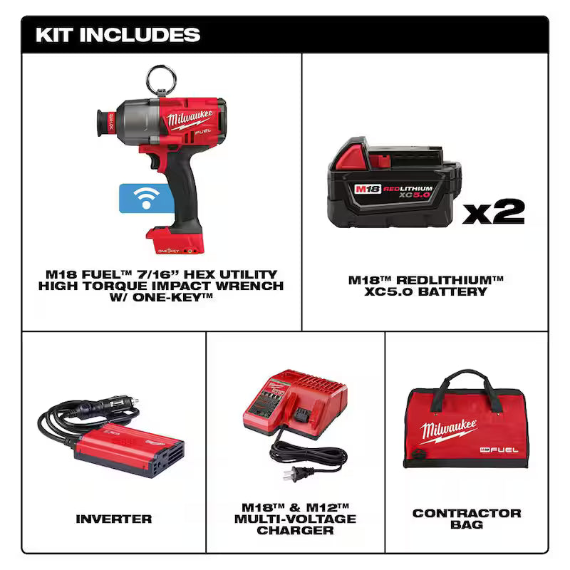 18V Lithium-Ion Brushless Cordless 7/16 in. High-Torque Impact Wrench Kit T602533