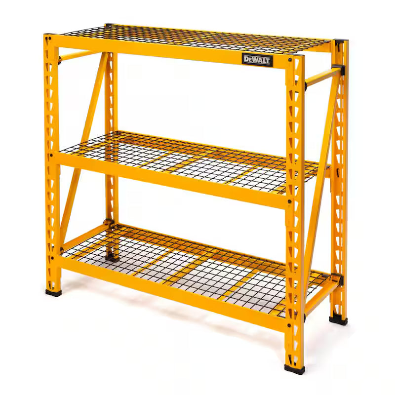 Yellow 3-Tier Wire Steel Shelving Unit E19123