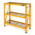 Yellow 3-Tier Wire Steel Shelving Unit E19123