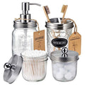 4 Pack Mason Jar Bathroom Accessories Set C4863