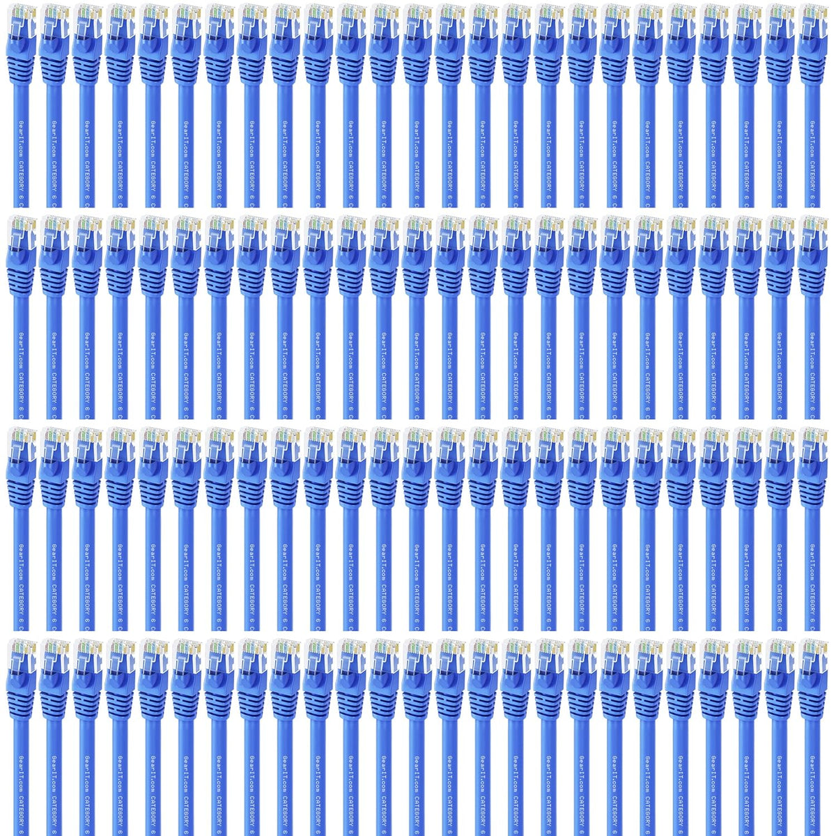 Cat 6 Ethernet Cable 1 ft (100-Pack) Blue Y97426