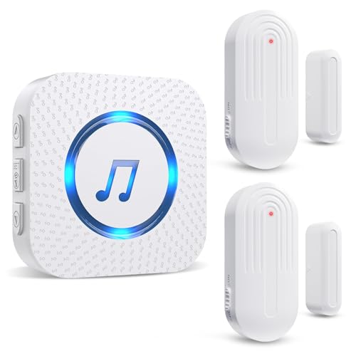 Wireless Door Sensor Chime 500 FT Range 26 Chimes 2 Sensors 1 Receiver B57251