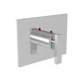 Satin Bronze Rectangular Thermostatic Trim Plate with Handle S432274