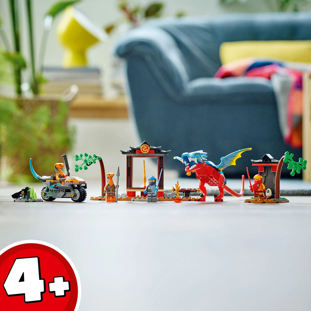Ninja Dragon Temple Set with Toy Motorcycle and Minifigures O99625
