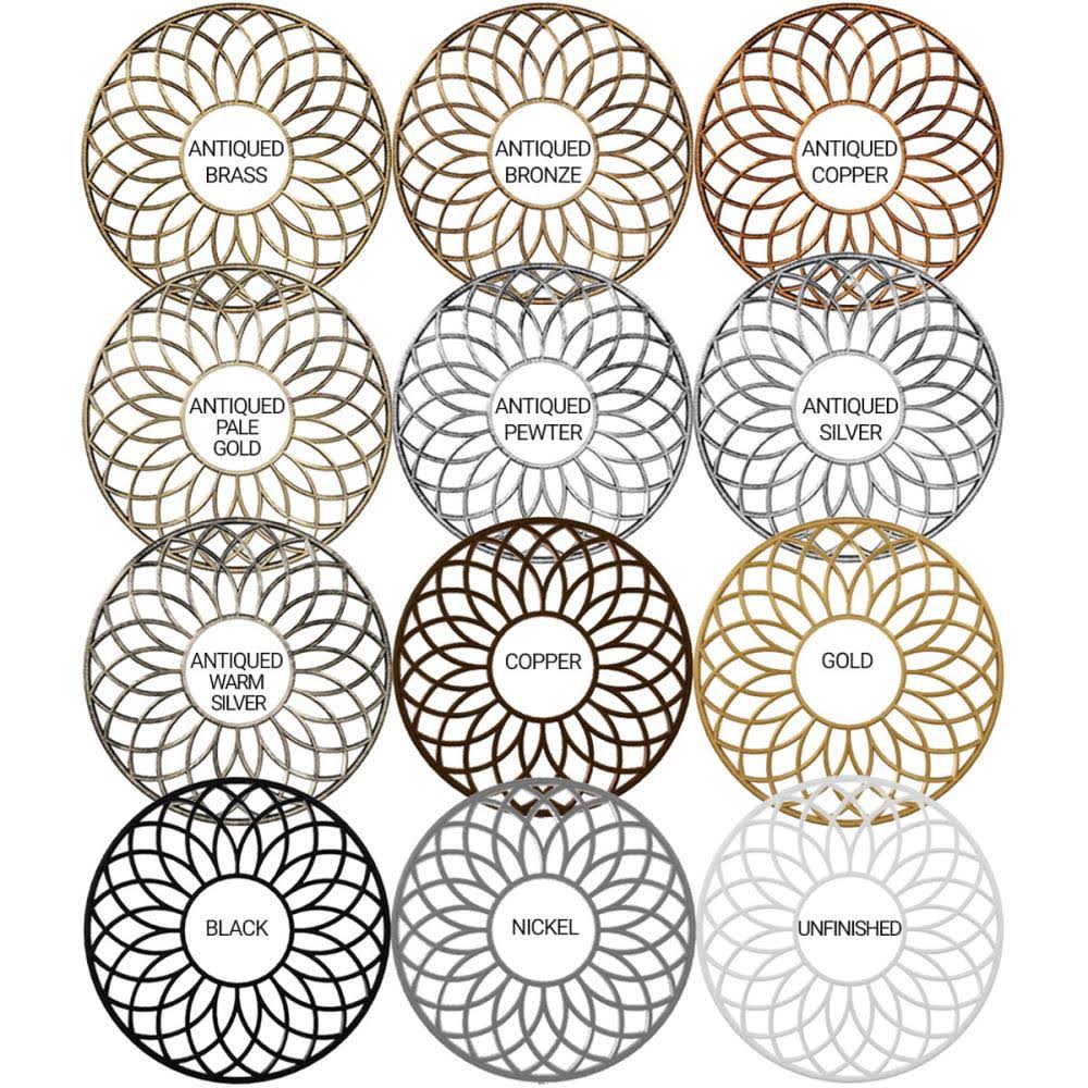 38x22OD x 14 5/8x22ID x 1x22P PVC Pierced Ceiling Medallion T196