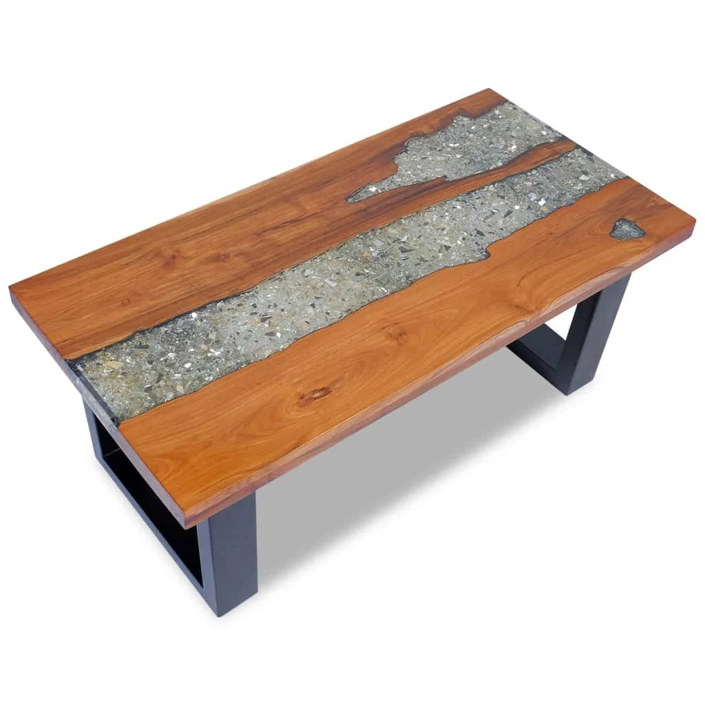 Teak Resin Coffee Table 39.4"x19.7" G316052