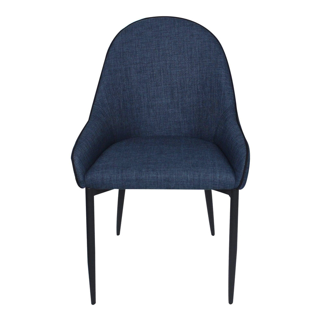 Dark Blue Dining Chair Set of 2 D958