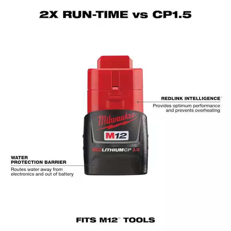 12-Volt Lithium-Ion Compact Battery Pack 3.0Ah 4-Pack L189377