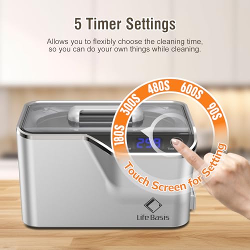 Ultrasonic Jewelry Cleaner 20 Ounces (600ML) with Digital Timer Z283