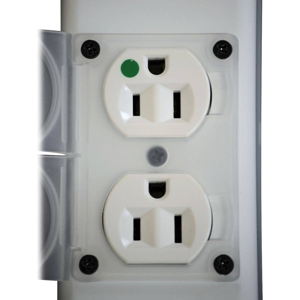 Metal 4 Outlet Surge Protector Power Strip G3531