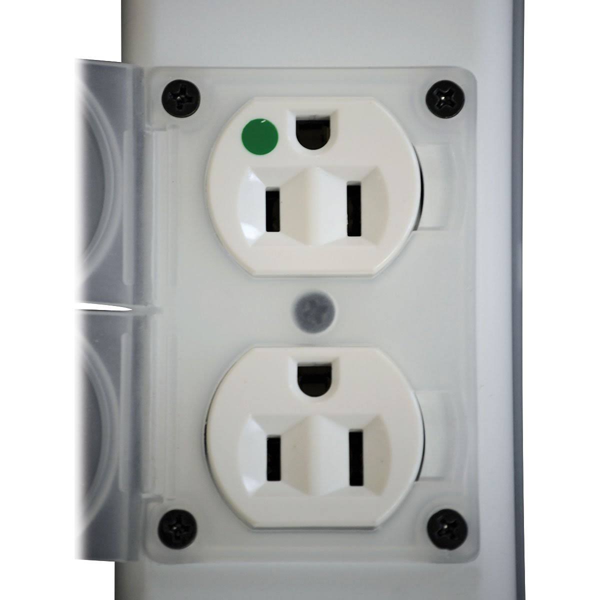 Metal 4 Outlet Surge Protector Power Strip G3531
