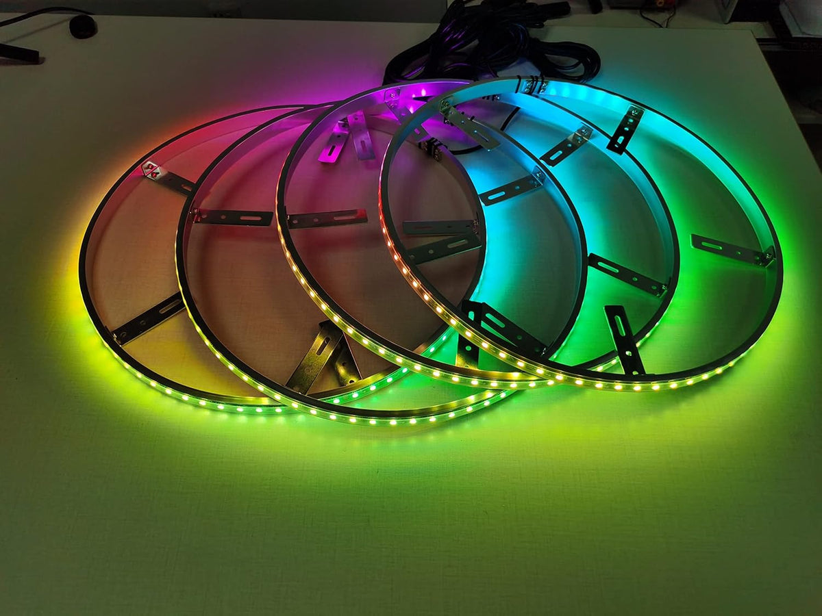 4PCS 15.5” Waterproof LED Wheel Light Kit with App Control H35222