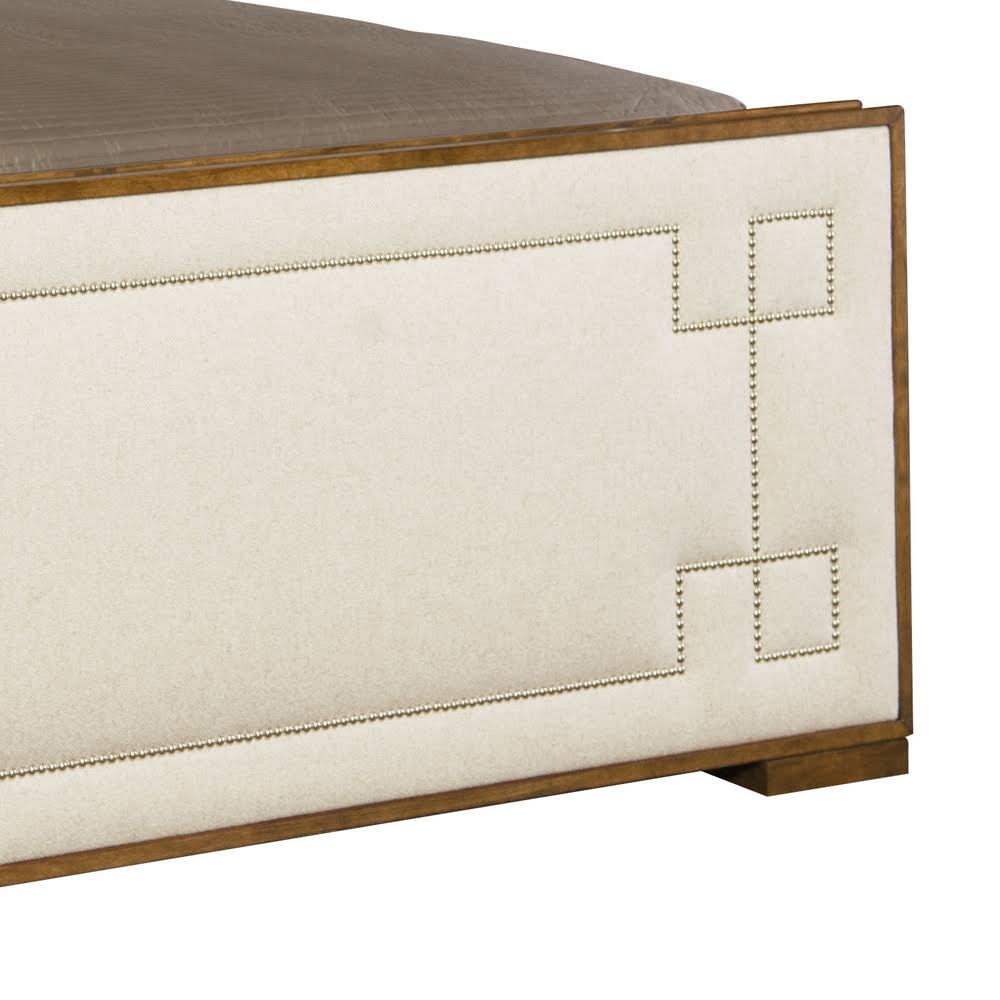 Dark Caramel Queen Upholstered Panel Bed S81132