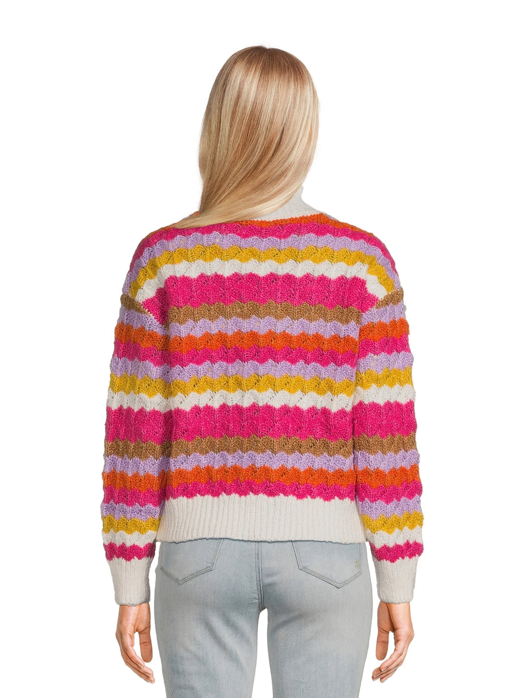Women's Mock Neck Pullover Sweater with Long Sleeves, Midweight B4556
