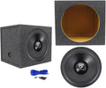 15" 4000w Car Audio Subwoofer with Sealed Sub Box Enclosure Y34791