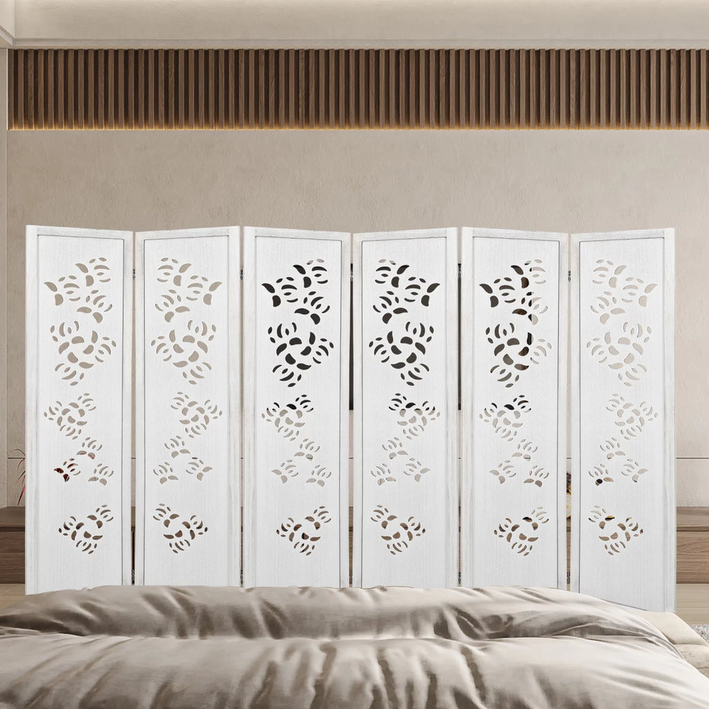 6 Panel Wooden Folding Room Divider Z415380