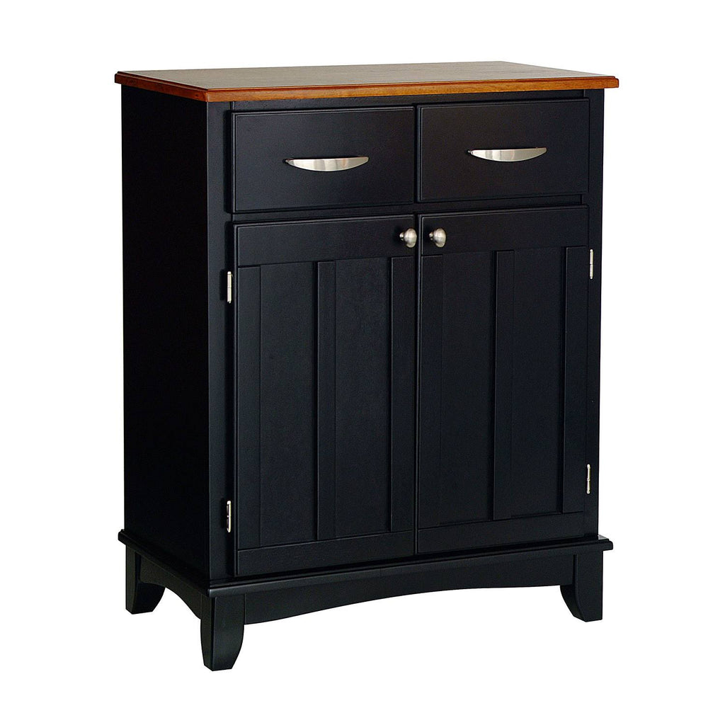 Black Cottage Oak Wood Top Buffet L56056