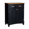 Black Cottage Oak Wood Top Buffet L56056