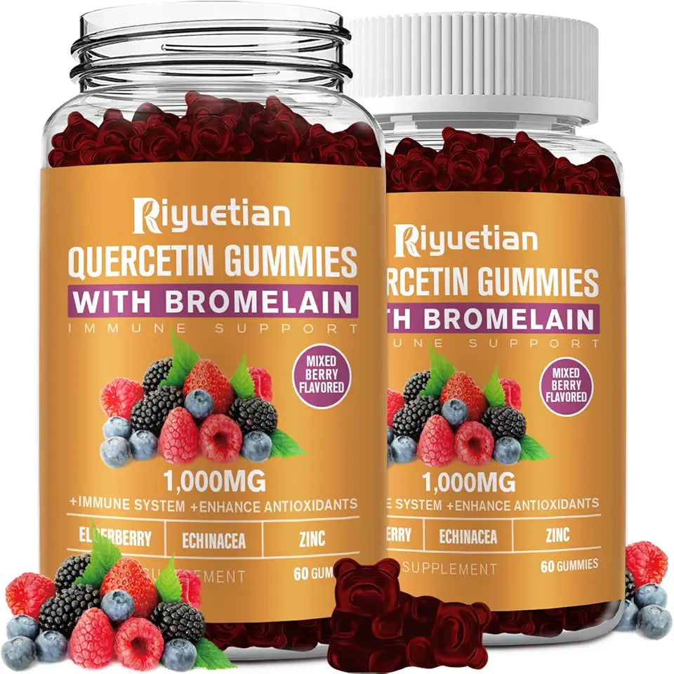 Bromelain Zinc Vitamin C Elderberry Chewable Vitamins 120 Count A5285