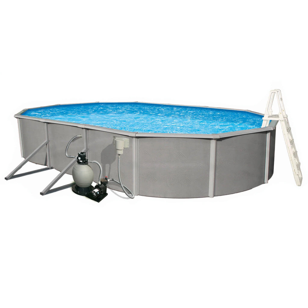 18-ft x 33-ft Oval 52-in Deep Metal Wall Swimming Pool Z3811