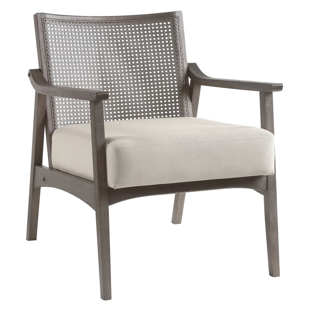 Linen Cream Fabric Arm Chair R6238