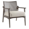 Linen Cream Fabric Arm Chair R6238