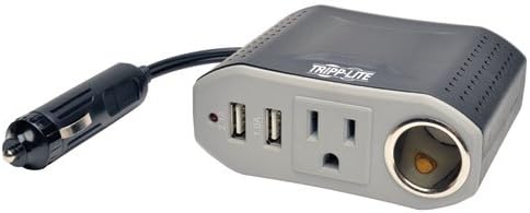 400W Car Power Inverter with 2 Outlets & 2 USB Charging Ports, Gray, Pack of 2 C8335